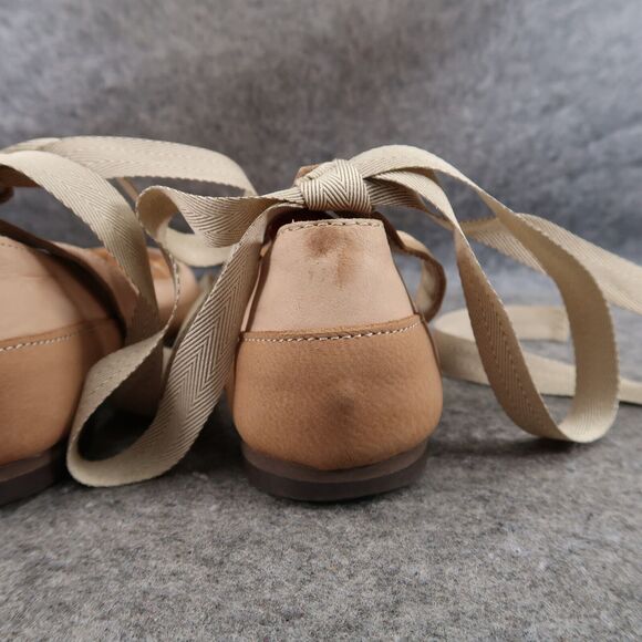 Free People Shoes Womens 36 Flats Ankle Wrap Tie Fashion Boho Leather Classic - Picture 6 of 15